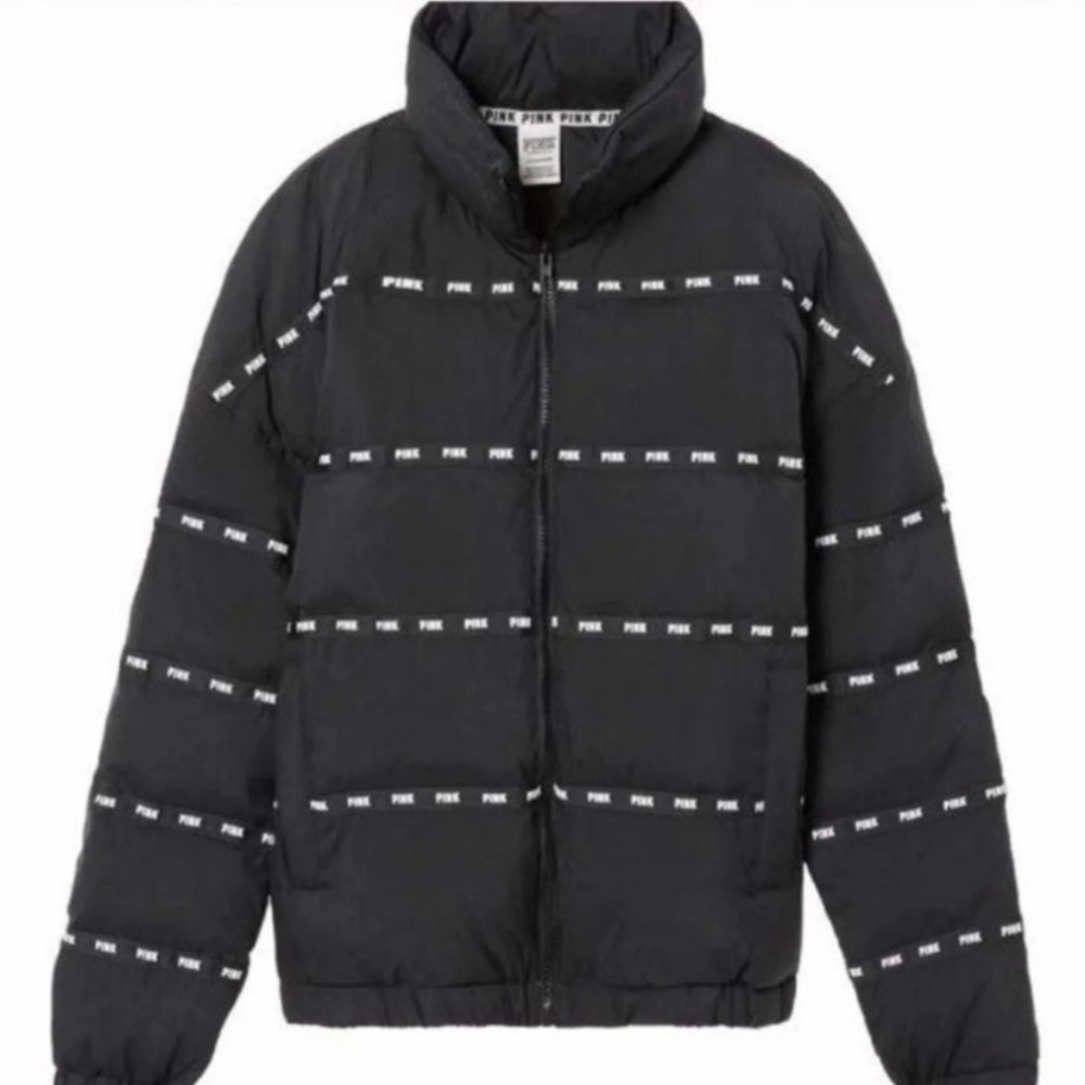 New VS PINK Logo Puff Coat